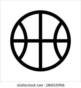 Basketball ball icon on white background