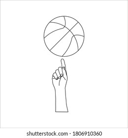 Basketball ball icon on white background