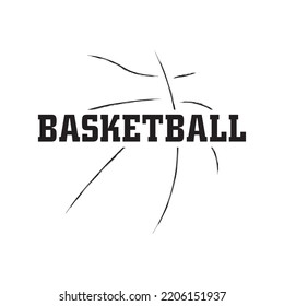 Basketball ball icon on white background