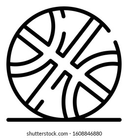 Basketball ball icon. Outline basketball ball vector icon for web design isolated on white background