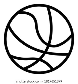 Basketball ball icon. Outline basketball ball vector icon for web design isolated on white background