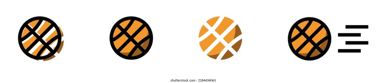 Juego de iconos de baloncesto. Ilustración aislada del vector. Iconos de baloncesto. EPS 10.