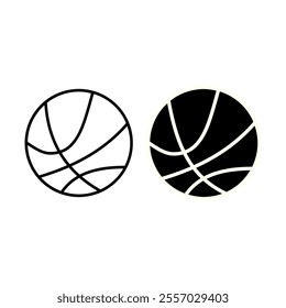 Basketball ball icon. Basketball icon set. Basketball icon vector for web and mobile app