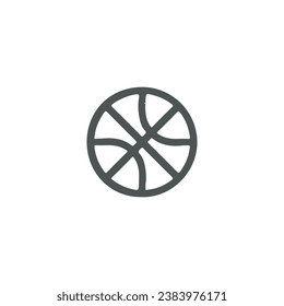 Basketball ball icon. Simple style Basketball event poster background symbol. Basketball ball brand logo design element. Basketball ball t-shirt printing. Vector for sticker.