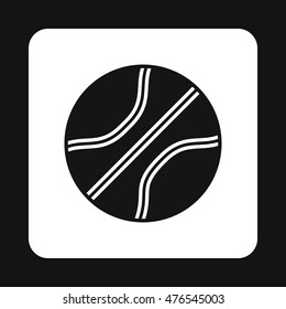 Basketball ball icon in simple style on a white background