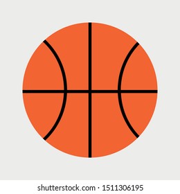 Basketball Ball icon, Sport Concept, Flat Style. - Vector