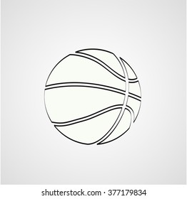 Basketball ball (icon, vector)