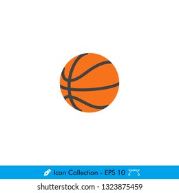 Basketball Ball Icon / Vector - In Color Design