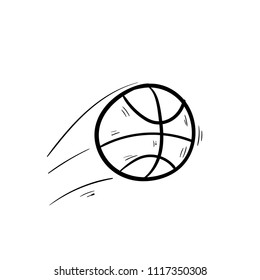 basketball ball icon vector doodle