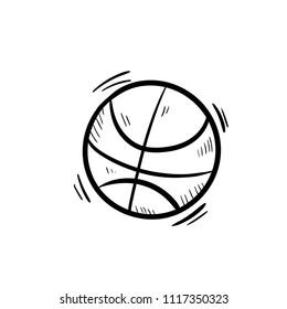 Basketball Ball Icon Vector Doodle