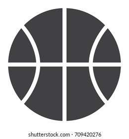 Basketball ball icon vector, filled flat sign, solid pictogram isolated on white. Symbol, logo illustration. Pixel perfect graphics
