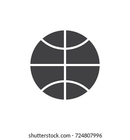 Basketball ball icon vector, filled flat sign, solid pictogram isolated on white. Symbol, logo illustration.