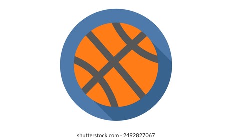 Basketball ball icon vector, flat and simple design, easy to use, Vector EPS 10