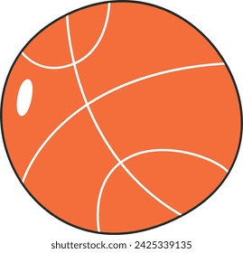 Ilustración vectorial de icono de bola de baloncesto