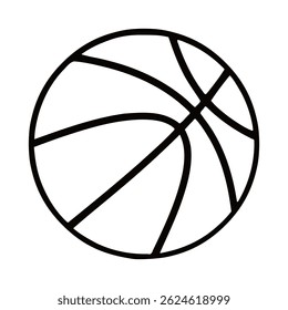 Basketball ball icon. Vector illustration. Set of isolated basketball ball icons and symbols. Black and white basketball ball symbol.