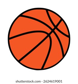 Basketball ball icon. Vector illustration. Set of isolated basketball ball icons and symbols. Black and white basketball ball symbol.
