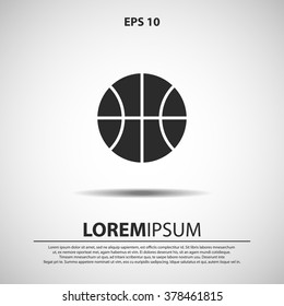 basketball ball icon. vector illustration