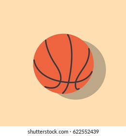 Basketball ball icon, vector illustration design. Sport objects collection.