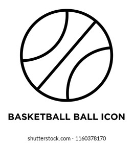 Basketball Ball icon vector isolated on white background, Basketball Ball transparent sign , linear symbol and stroke design elements in outline style