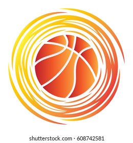 Basketball ball icon vector isolated on white background.