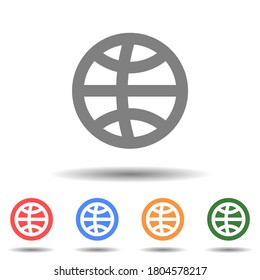 Basketball ball icon vector logo isolated on background