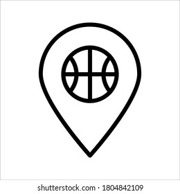Basketball ball icon vector on white background
