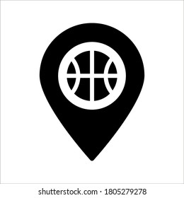 Basketball ball icon vector on white background
