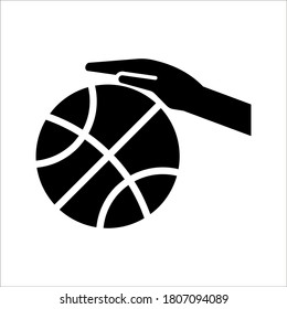 Basketball ball icon vector on white background