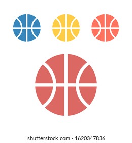 Basketball ball icon. Vector signs for web graphics