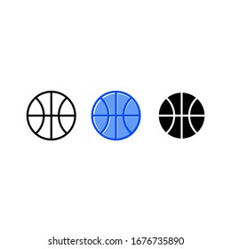 Basketball ball icon vector in trendy