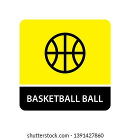 Basketball ball icon for web and mobile