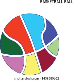 Basketball ball icon white background illustration concept sign symbol design