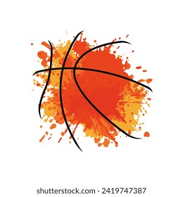 basketball ball illustration design perfect for basketball player, basketball lover, basketball team