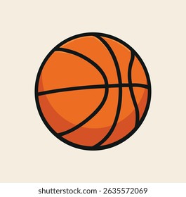 Basketball Ball Illustration on pink backround
