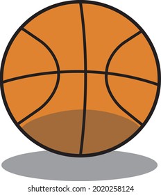 basketball ball illustration orange and black