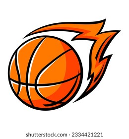 Basketball ball illustration. Sport club item or symbol.