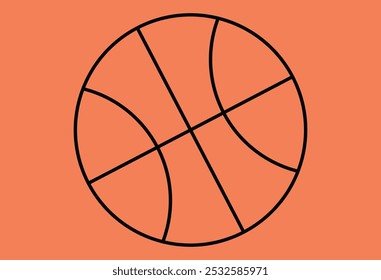 Basketball ball illustration. Sport ball Vector. 