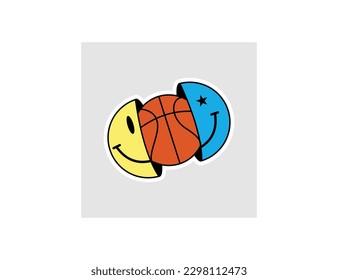 Basketballzeichnung, Vektorgrafik