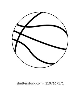Basketball ball isolated in black and white