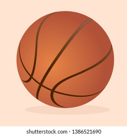 basketball ball isolated on pink background.sign basketball competitions.vector image