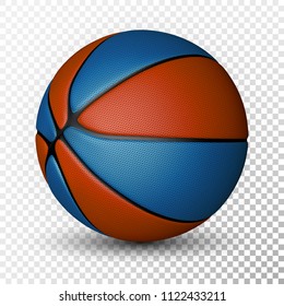 Basketball ball isolated on a white background. Realistic Vector Illustration.