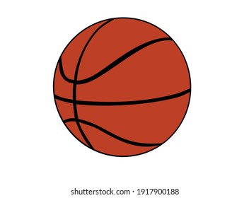 basketball ball isolated on white background
