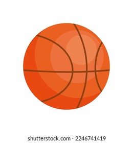 Basketball ball isolated on white background. Vector illustration