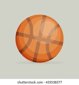 Basketball ball isolated.Vector illustration.