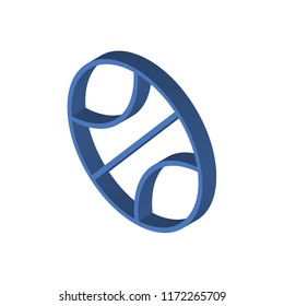Basketball Ball isometric left top view 3D icon