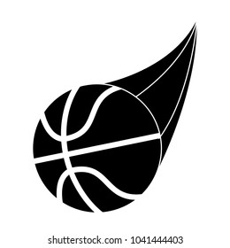basketball ball launched