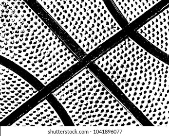 Basketball ball leather background with lines, vector illustration