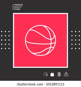Basketball ball line icon