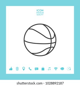 Basketball ball line icon
