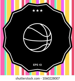 Basketball ball line icon